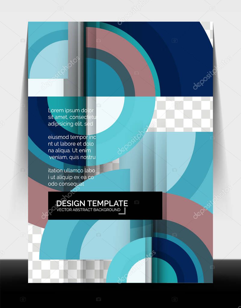 Circle Design Flyer Print Template Annual Report Design Premium Vector In Adobe Illustrator Ai Ai Format Encapsulated Postscript Eps Eps Format