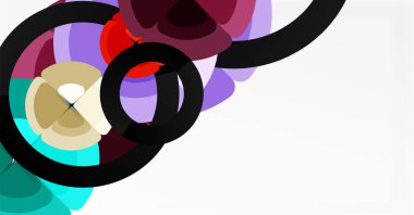 Soyut arkaplan, renkli daireler geometrik bileşim. Duvar Kağıdı, Sancak, Arkaplan, Kart, Kitap İllüstrasyonu, İniş Sayfası