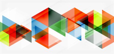 Geometrik soyut arkaplan, mozaik üçgen ve altıgen şekiller. İş veya teknoloji sunumu, İnternet posteri veya web broşürü kapağı, duvar kağıdı için modaya uygun soyut düzen şablonu