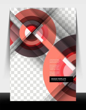 Çember tasarımı a4 el ilanı baskı şablonu, yıllık rapor tasarımı