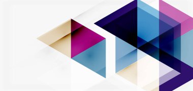 Geometrik soyut arkaplan, mozaik üçgen ve altıgen şekiller. İş veya teknoloji sunumu, İnternet posteri veya web broşürü kapağı, duvar kağıdı için modaya uygun soyut düzen şablonu