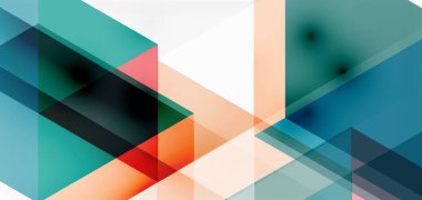 Geometrik soyut arkaplan, mozaik üçgen ve altıgen şekiller. İş veya teknoloji sunumu, İnternet posteri veya web broşürü kapağı, duvar kağıdı için modaya uygun soyut düzen şablonu