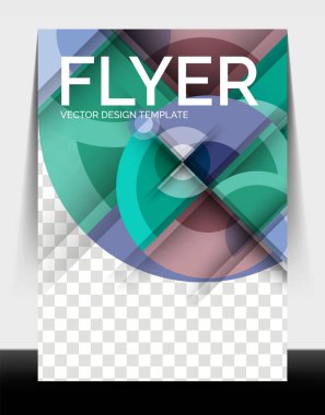 A4 yıllık rapor çemberi tasarımı, vektör arkaplan yazdırma şablonu