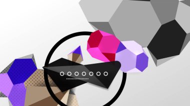 Abstract background - 3d polygonal geometric shapes composition. Vector Illustration For Wallpaper, Banner, Background, Card, Book Illustration, landing page