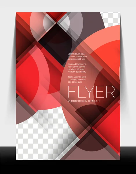 A4 flyer annual report circle design, vector background print template — 스톡 벡터