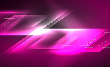 Dinamik neon parlak, soyut bir arkaplan. İş veya teknoloji sunumu, İnternet posteri veya web broşürü kapağı, duvar kağıdı için modaya uygun soyut düzen şablonu