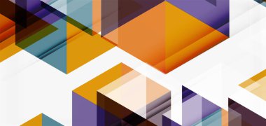 Geometrik soyut arkaplan, mozaik üçgen ve altıgen şekiller. İş veya teknoloji sunumu, İnternet posteri veya web broşürü kapağı, duvar kağıdı için modaya uygun soyut düzen şablonu