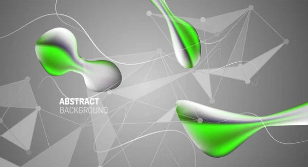 Flüssige Gradienten, abstrakte flüssige Blasenformen Hintergrund — Stockvektor