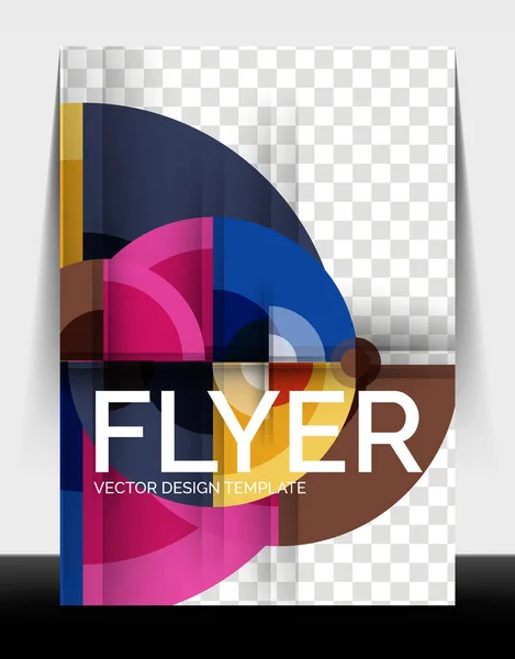 A4 Flyer Jahresbericht Kreis Design, Vektor Hintergrund Druckvorlage — Stockvektor