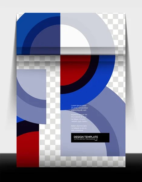 Σχεδιασμός κύκλου a4 πρότυπο εκτύπωσης φυλλάδιο, ετήσια έκθεση σχεδιασμού — Διανυσματικό Αρχείο