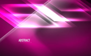 Dinamik neon parlak, soyut bir arkaplan. İş veya teknoloji sunumu, İnternet posteri veya web broşürü kapağı, duvar kağıdı için modaya uygun soyut düzen şablonu