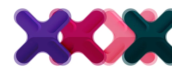 Γυαλιστερό πολύχρωμο πλαστικό στυλ σταυροειδούς σύνθεσης, x σχήμα σχεδιασμού, techno γεωμετρικά σύγχρονο αφηρημένο φόντο. Μοντέρνο αφηρημένο πρότυπο διάταξης — Διανυσματικό Αρχείο