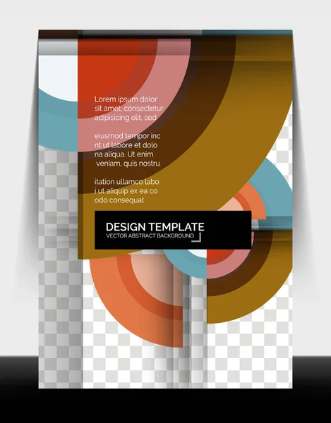 Circle design a4 flyer print template, annual report design — Stock Vector