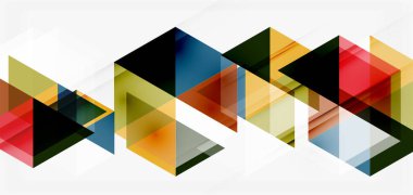Geometrik soyut arkaplan, mozaik üçgen ve altıgen şekiller. İş veya teknoloji sunumu, İnternet posteri veya web broşürü kapağı, duvar kağıdı için modaya uygun soyut düzen şablonu