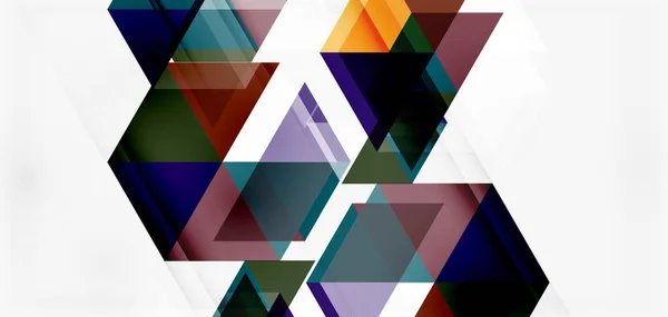 Fond abstrait géométrique, triangle mosaïque et formes hexagonales. Modèle de mise en page abstrait à la mode pour la présentation d'affaires ou de technologie, affiche Internet ou couverture de brochure Web, papier peint — Image vectorielle