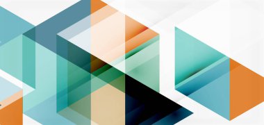 Geometrik soyut arkaplan, mozaik üçgen ve altıgen şekiller. İş veya teknoloji sunumu, İnternet posteri veya web broşürü kapağı, duvar kağıdı için modaya uygun soyut düzen şablonu