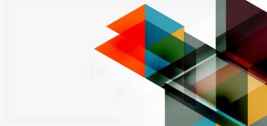 Geometrik soyut arkaplan, mozaik üçgen ve altıgen şekiller. İş veya teknoloji sunumu, İnternet posteri veya web broşürü kapağı, duvar kağıdı için modaya uygun soyut düzen şablonu