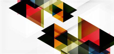 Geometrik soyut arkaplan, mozaik üçgen ve altıgen şekiller. İş veya teknoloji sunumu, İnternet posteri veya web broşürü kapağı, duvar kağıdı için modaya uygun soyut düzen şablonu