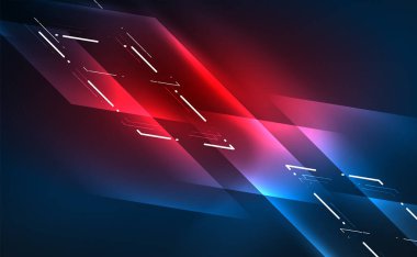 Dinamik neon parlak, soyut bir arkaplan. İş veya teknoloji sunumu, İnternet posteri veya web broşürü kapağı, duvar kağıdı için modaya uygun soyut düzen şablonu