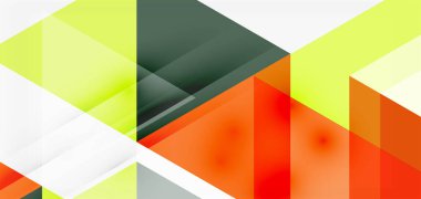 Geometrik soyut arkaplan, mozaik üçgen ve altıgen şekiller. İş veya teknoloji sunumu, İnternet posteri veya web broşürü kapağı, duvar kağıdı için modaya uygun soyut düzen şablonu