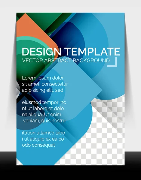 Business annual report brochure template, A4 size covers created with geometric modern patterns — Stock Vector