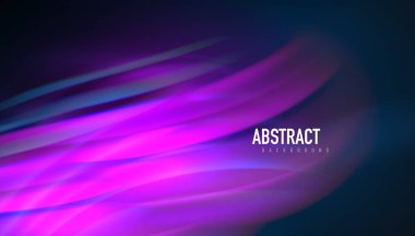 Yaratıcı sıvı dalga çizgileri soyut arkaplan. İş veya teknoloji sunumu, İnternet posteri veya web broşürü kapağı, duvar kağıdı için modaya uygun soyut düzen şablonu