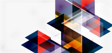 Geometrik soyut arkaplan, mozaik üçgen ve altıgen şekiller. İş veya teknoloji sunumu, İnternet posteri veya web broşürü kapağı, duvar kağıdı için modaya uygun soyut düzen şablonu