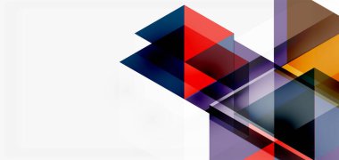 Geometrik soyut arkaplan, mozaik üçgen ve altıgen şekiller. İş veya teknoloji sunumu, İnternet posteri veya web broşürü kapağı, duvar kağıdı için modaya uygun soyut düzen şablonu