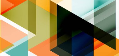 Geometrik soyut arkaplan, mozaik üçgen ve altıgen şekiller. İş veya teknoloji sunumu, İnternet posteri veya web broşürü kapağı, duvar kağıdı için modaya uygun soyut düzen şablonu