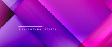 Kare şekiller bileşimi, akışkan geometrik soyut arkaplan. 3B gölge efektleri, modern tasarım şablonu