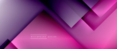 Kare şekiller bileşimi, akışkan geometrik soyut arkaplan. 3B gölge efektleri, modern tasarım şablonu