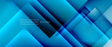 Kare şekiller bileşimi, akışkan geometrik soyut arkaplan. 3B gölge efektleri, modern tasarım şablonu