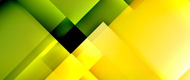 Kare şekiller bileşimi, akışkan geometrik soyut arkaplan. 3B gölge efektleri, modern tasarım şablonu