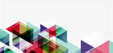 Geometrik soyut arkaplan, mozaik üçgen ve altıgen şekiller. İş veya teknoloji sunumu, İnternet posteri veya web broşürü kapağı, duvar kağıdı için modaya uygun soyut düzen şablonu