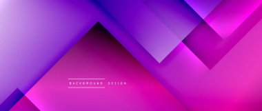 Kare şekiller bileşimi, akışkan geometrik soyut arkaplan. 3B gölge efektleri, modern tasarım şablonu