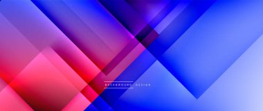 Kare şekiller bileşimi, akışkan geometrik soyut arkaplan. 3B gölge efektleri, modern tasarım şablonu