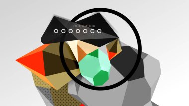 Abstract background - 3d polygonal geometric shapes composition. Vector Illustration For Wallpaper, Banner, Background, Card, Book Illustration, landing page