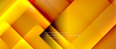 Kare şekiller bileşimi, akışkan geometrik soyut arkaplan. 3B gölge efektleri, modern tasarım şablonu