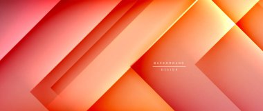 Kare şekiller bileşimi, akışkan geometrik soyut arkaplan. 3B gölge efektleri, modern tasarım şablonu