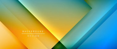 Kare şekiller bileşimi, akışkan geometrik soyut arkaplan. 3B gölge efektleri, modern tasarım şablonu