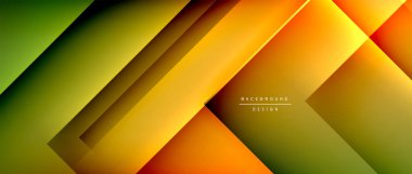 Kare şekiller bileşimi, akışkan geometrik soyut arkaplan. 3B gölge efektleri, modern tasarım şablonu