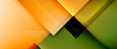 Kare şekiller bileşimi, akışkan geometrik soyut arkaplan. 3B gölge efektleri, modern tasarım şablonu