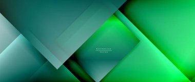 Kare şekiller bileşimi, akışkan geometrik soyut arkaplan. 3B gölge efektleri, modern tasarım şablonu