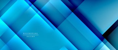 Kare şekiller bileşimi, akışkan geometrik soyut arkaplan. 3B gölge efektleri, modern tasarım şablonu