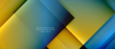 Kare şekiller bileşimi, akışkan geometrik soyut arkaplan. 3B gölge efektleri, modern tasarım şablonu