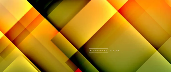 Složení čtvercových tvarů, plynulý gradient geometrické abstraktní pozadí. 3D stínové efekty, moderní design šablona — Stockový vektor