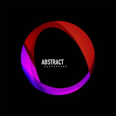 Geometrik logo şablonu, metin ile akan dalgalar