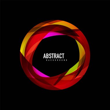 Geometrik logo şablonu, metin ile akan dalgalar