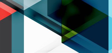 Geometrik soyut arkaplan, mozaik üçgen ve altıgen şekiller. İş veya teknoloji sunumu, İnternet posteri veya web broşürü kapağı, duvar kağıdı için modaya uygun soyut düzen şablonu