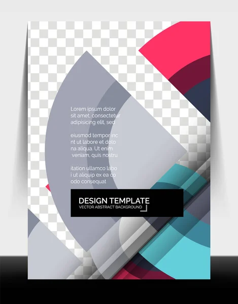 Kreisdesign a4 Flyer Druckvorlage, Entwurf des Jahresberichts — Stockvektor